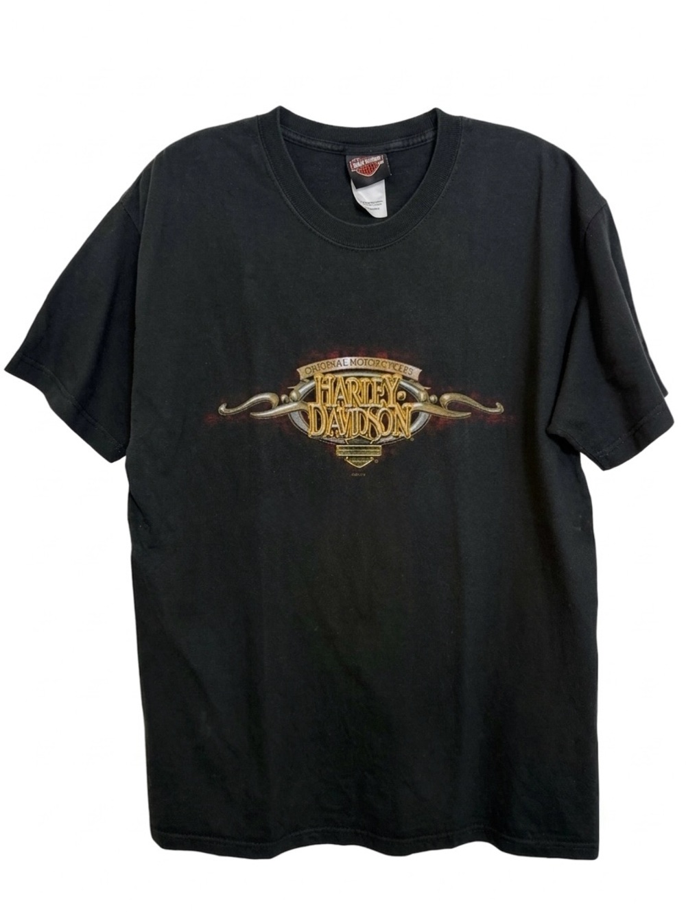 Vintage 2004 Harley Davison Rocky Mount Shirt Size Large Black Made in USA Y2K